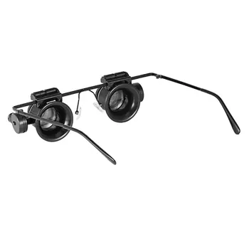 20X Ochelari Tip Dublu Ochi Lupa Ceas de Reparații Instrument de Lupa Cu Două Lumini LED-uri Reglabile Lupe Mici Convenabil