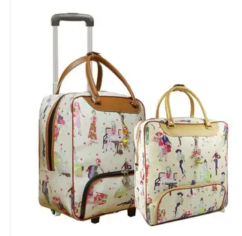 20 Inch Femei bagaje de Călătorie Sac de Cărucior pe roți Valiza de călătorie de Călătorie Sac de Rulare Setat Bagaj de Rulare Călătorie cu roți sac