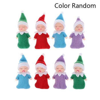 1buc Copilul copil Elf Păpuși Mobile Cu Brațele Picioarele Casa Papusa Accesorii de Crăciun Copilul Păpuși, Elfi Simțit Jucărie Pentru Copii