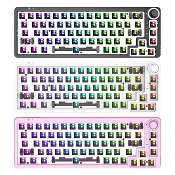 Mecanice Hotswap Tastatură Kit DIY Ergonomic Keyboard Personalizate KIT RGB ritm de muzică Software-ul de Driver 68Keys pentru Laptop Desktop