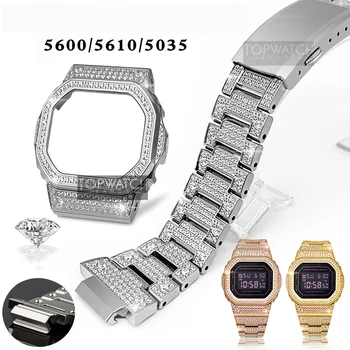 Mai nou Diamant Dw5600 Caz de Metal 5610 Bezel 5600 de Trupa Ceas Curea Gw-m5610 Dw-5600 Watchband Instrumente Accesorii din Oțel Inoxidabil