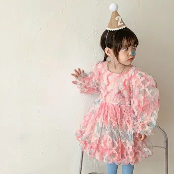 2021 toamna noua fetelor ochiurilor rochie coreeană copii Felinar fusta cu maneci lungi pentru copii dress toddler rochii de fată