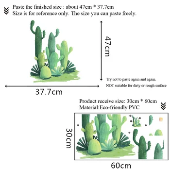 Culoare De Apă Cactus Autocolante De Perete Camera De Zi Dormitor Decor Acasă Tapet De Fundal Înfrumuseța Decor Creativ Planta Autocolant