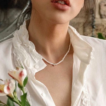 FAMSHIN Vintage cu Margele Cravată Colier de Perle Pentru Femei Cadouri Coliere Șirag de mărgele de sex Feminin de Bijuterii de Moda Guler Colierele Lanturile 2021