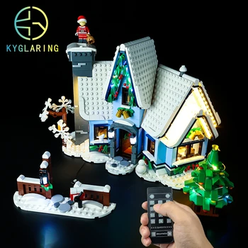 Kyglaring de Iluminat cu Led Set DIY Jucării pentru Crearea 10293 Vizita lui Mos craciun Iarna Sat Blocuri de Constructii (Numai Lumina Kit Inclus)