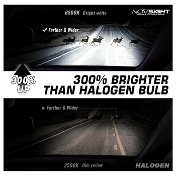 NOVSIGHT H7 LED-uri Auto Faruri Becuri H4, H11, H8 H9 H1 H3 9005 9006 H13 Becuri de 70W 15000LM MIni Dimensiune 6500K Far Accesorii Auto