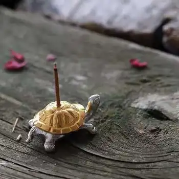 1 Buc Melc Turtle Forma Portabil Tămâie În Cădelniță Stick Suportul Cultura De Ceai Meditație Minunat Decor Acasă Tămâie Titular