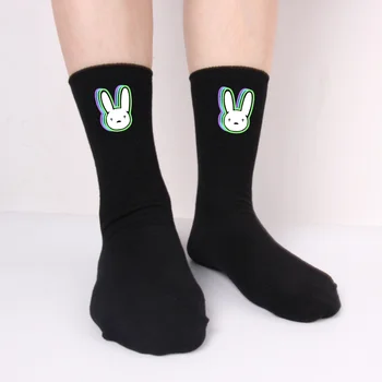 Bad Bunny Echipa Șosete De Moda Casual Din Bumbac Pentru Bărbați Șosete Sox Alb Standard Noutate Barbati Toamna Iarna Adult Calcetines Hombre