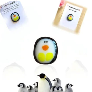 Buzunar mic Pinguin Îmbrățișare de Animale Ornament Decor Creativ Petrecere de Nunta, Ziua Îndrăgostiților Pinguin Dragoste Cadou Școală Suvenir
