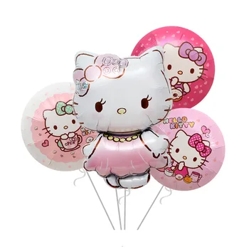 Sanrio Kawaii Hello Kitty În Aer Liber Balon De Desene Animate Anime Film De Aluminiu Baloane Nunta Decorative Pentru Copii Petrecere De Ziua Prop