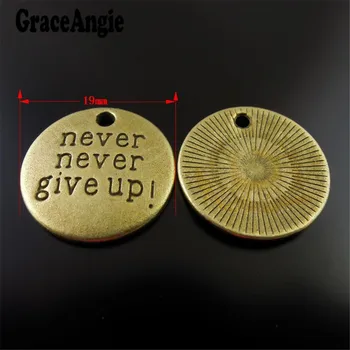 GraceAngie 25pcs Bronz Antic Aliaj de Drăguț Accesoriu Inspira Motto-ul Scrisoare 