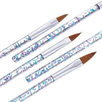 5PCS Perii de Unghii Crystal Nail Art Pensula UV Gel Dotting Pictura Desen Perie Stilou Sculptură Sfaturi de Design Sculptura Instrumente de Manichiură
