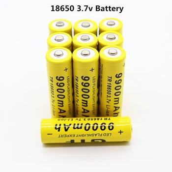 Original baterie 18650 3.7 V 9900mAh reîncărcabilă li-ion baterie pentru lanterna Led acumulator 18650 baterie en-Gros+USBcharger