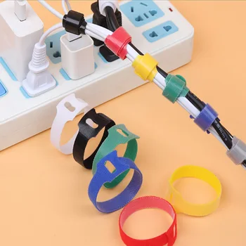 50pcs /100buc Eliberabil Cablu Cravate Colorate Plastic Reutilizabile legături de Cablu Nailon Buclă Folie Zip Pachet Legături T-tip Cablu de Sârmă Cravată