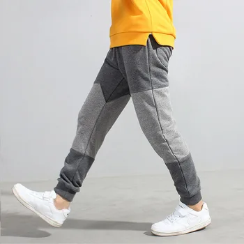 Îmbrăcăminte pentru copii pantaloni de sport pentru băieți și fete versiunea coreeană de moda de culoare cusaturi de contrast pantaloni casual 5-15Age Calitate haine Copii
