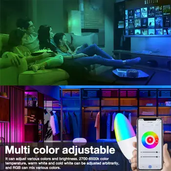 CORUI Tuya Wifi Inteligent Bec LED E14 RGB Lumânare, Lampă Becuri Estompat Lampada Lucru cu Led-uri Cu Alexa de Start Google Yandex Alice