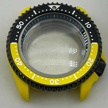 Uita-te la Piese SKX007 modificat caz ceas Potrivit Pentru 4R/ NH35 / NH36 mișcarea ceas de scufundare pentru 28.5 mm cadran