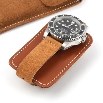 Caz pentru ceas din piele ceas sac ceas sac de depozitare cu capac de protecție de călătorie convenabil și high-end, FII U04