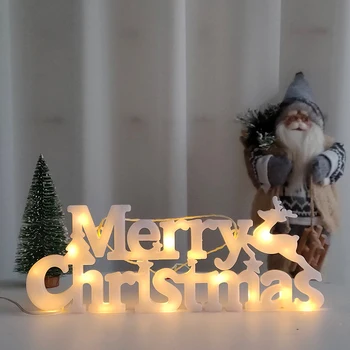 Crăciun fericit Scrisoare LED Lampă de Perete Agățat Lumini Șir pentru Decoratiuni de Craciun pentru Pomul de Anul Nou Navidad Petrecere D