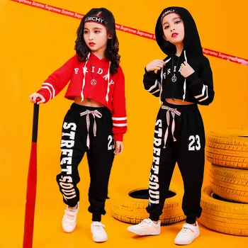 Fete Hip Hop Cultură Hanorace Seturi De Haine Copii Tricou Joggeri Street Dance Pantaloni Copil Jazz Tinutele Teen Streetwear Costume