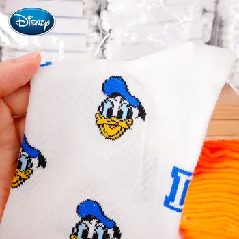 Disney 1 pereche Fata de desene animate șosete de bumbac drăguț print Mickey, Minnie, Donald Duck, Daisy șosete în tub sosete de bumbac