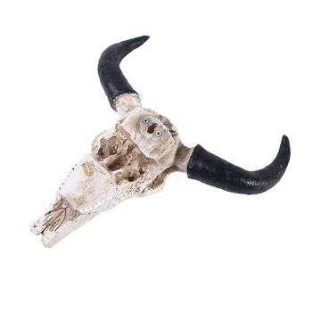 Rășină de Animale 3D faunei Sălbatice Coarne Sculptura Longhorn Vacă Cap de Craniu Decor de Perete 3D Coarne Sculptură Figurine Meserii