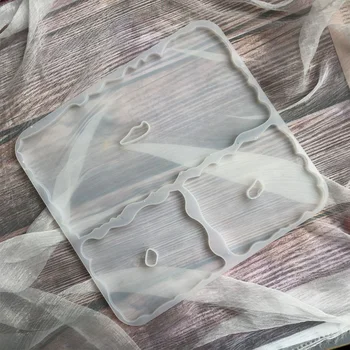 Aouke DIY Rășină Epoxidică Tava Coaster Mucegai Silicon Lrregular Tabelul Top Stabilirea Meserii Decor Ceașcă de Cafea Mat Tava de Silicon Mucegai