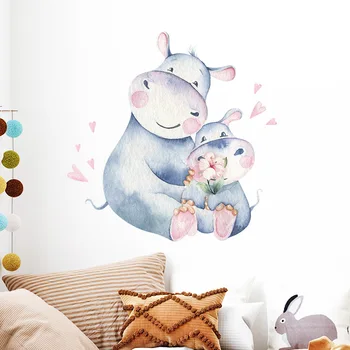 Desene animate de Vacă Drăguț Autocolante de Perete Pentru Camera Copii Camera Copilului fundal Casa de Decorare Tapet Decor Acasă de Artă Decalcomanii Poster