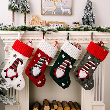 Ciorap de crăciun Mari Crăciun Agățat fără Chip de Păpușă Șosete Desene animate Ciorapi Decoratiuni pentru Vacanță de Familie Decoratiuni Ferestre