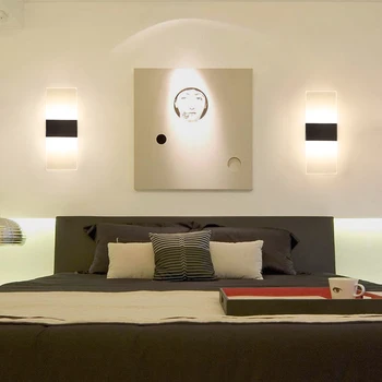 LED Acrilica de Perete de Lumină de Interior Modern, Muntele Tranșee corp de Iluminat pentru Dormitor, Noptiera Coridor, Scari de Decor 85-265V