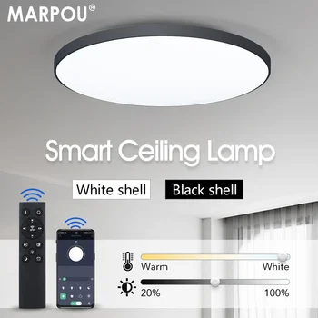 MARPOU Inteligent lampă de plafon lampă cu led-uri pentru tavan dormitor lumini cu control de la Distanță Estompat lumini led-uri pentru camera de zi