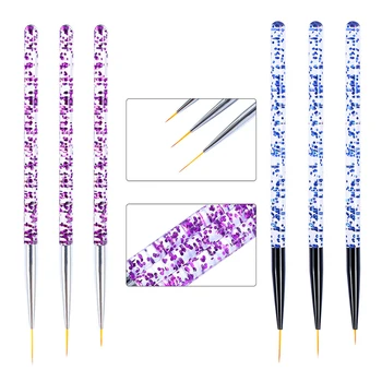 3Pc/Set Profesional Nail Art Liner Brush Set Pictura de Linie Pen Unghii UV Gel Perie Stilou Salonul de Arta Acasă Utilizați Perii de Unghii cu Gel