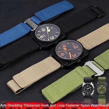 Nailon Watchband pentru Breitling Bell Ross BR Cârlig și Buclă de Fixare Țesute Impermeabil Sweatproof Curea de Ceas Accesorii 22mm Bărbați