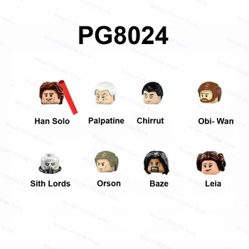 8pcs/set Han Solo Palpatine Obi-wan Leia Sith Lords Asambla Blocuri Caramizi Star Model Cifre Wars Jucarie Copii PG8024