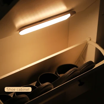 Noi Youpin Baseus CONDUS Garderoba de Lumină senzor de Mișcare PIR, Senzor de Lumină USB Reîncărcabilă Lumina de Noapte LED-uri Lampă de Noapte Magnet Cabinet de Lumină