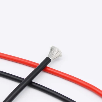 Moi Fire de Silicon 0 2 4 6 7 8 12 14 16 AWG Negru Rosu Culoare Cablu de Înaltă Calitate, Flexibil Special de Silicon Temperatură Înaltă Sârmă