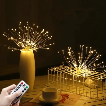 120/150/180/200 CONDUS de Artificii Lumina USB Alimentat Feston cu Telecomanda de Anul Nou Ghirlanda de Lumini cu Led-uri Navidad Decor de Crăciun 2023