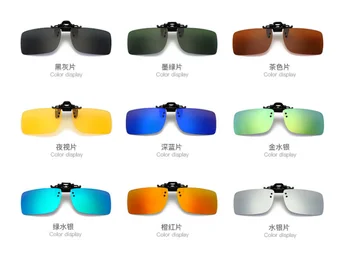 De înaltă Calitate Unisex Clip-on Polarizat Zi de Viziune de Noapte Flip-up Lentile de Conducere Pescuit UV400 Ochelari de Echitatie ochelari de Soare pentru Exterior