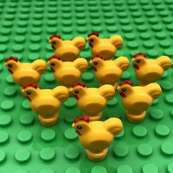 5PCS Mini Animale de Blocuri pentru Copii MOC DIY Zoo Farm Cărămizi de Construcție de Porc, Câine, Iepure, Pui, Pește Jucării Mici Bloques Compatibil