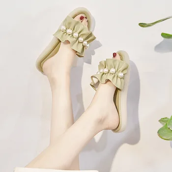 2022 papuci din Piele pentru femei în vara anului purta tendon moale pantofi de plaja XXG-537