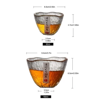 Ceașcă de cafea Cana Farfurioare Dragul Ochelari în stil Japonez 160ml 60ml Îngroșa rezistente la Căldură 2022 Nou Ploaia Cade Japoneză Cesti de Ceai
