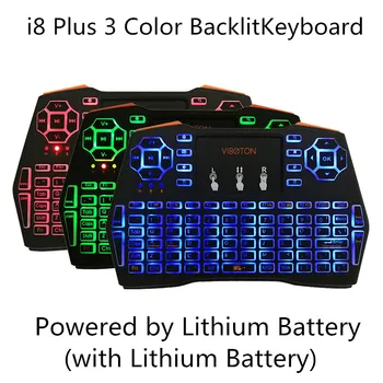 I8 Plus 3 Color cu iluminare din spate 2.4 GHz Mini Tastatura Wireless rusă, engleză, Air Mouse, Touchpad-ul de Control de la Distanță Pentru Android TV Box PC-ul