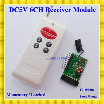 6CH Receptor RF Module cu Decodare + Transmitter1000M fără Fir Control de la Distanță Sistemul de Moment Fixat TTL 6CH Semnal de Ieșire