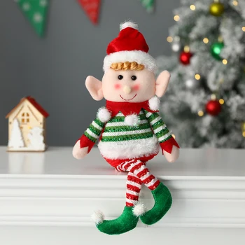 Decoratiuni de craciun de Pluș Picior Lung Elf Papusa Ornamente Băieți și Fete Elf Jucărie de Păpuși pentru 2023 Crăciun Decor Acasă Cadou de Anul Nou