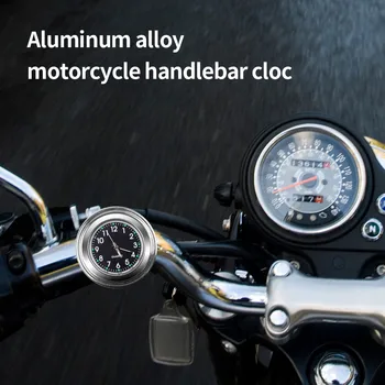 Motocicleta Ceas Crom Rezistent La Apa MotorHandlebar Muntele Cuarț Ceas De Aluminiu Luminos Ceas MotorAccessori