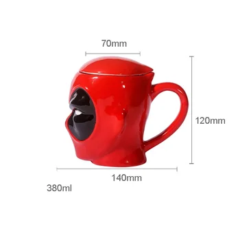 Noua Creatie Cana de Cafea DEADPOOL Cana 3D Cafea Și Bea o Ceașcă Mare de Temperatură Fabricarea Ceramica de Calitate de Calitate Frumos
