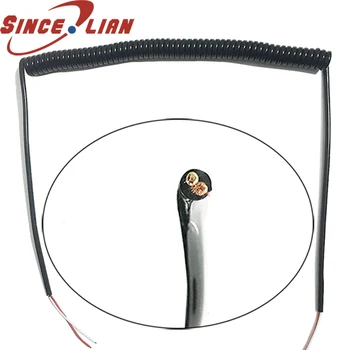 22AWG Core 2 0.3mm2 Primăvară Spirală din Sârmă de Cablu Electric de 0,3 Metri Stretch1m 2m Negru Cablu de Alimentare Extensibil Sârmă