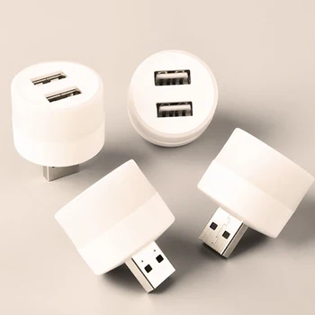 USB Plug Lampă de Putere Mobil de Încărcare Mică Carte Lămpi cu LED-uri de Protecție a Ochilor Lumină de Lectură Mică Lumină Lumina de Noapte cu USB splitter