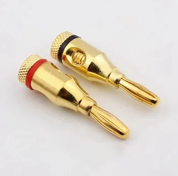4buc/lot de cupru placat cu Aur Fișe Banană Muzicale Difuzor Audio Conectori de Sârmă de Cablu Terminal Pentru Difuzor