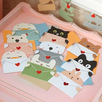 9pcs de animale Drăguț mesaj de carduri mini plic carduri multumesc papetărie copii felicitari